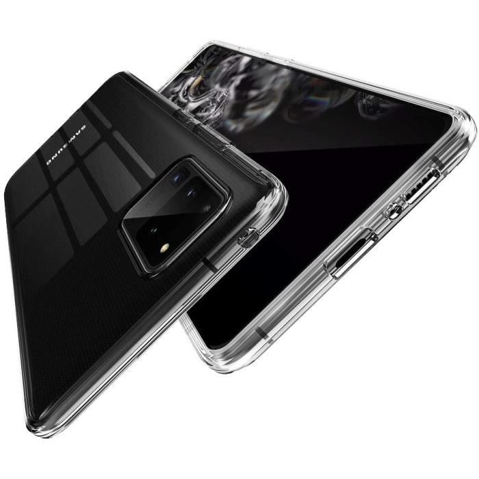 Coque pour Samsung Galaxy S20 ULTRA + Verre Trempe Bord Noir - Protection Silicone Souple Film Vitre Protection Ecran Phonillico®