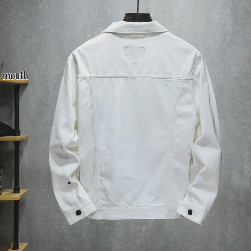 Мужская модная приталенная джинсовая куртка - повседневный корейский стиль для весны и осени