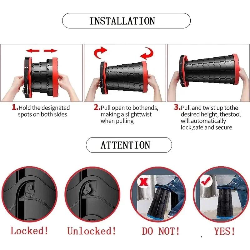 2шт складной телескопический стул уличный переносной складной стул рыболовный стул для очередей путешествия Mazar бытовой стул