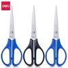 Deli Rustproof Black Blade Large Scissors, Stainless Steel Safety Scissors for Office and Household Paper Cutting