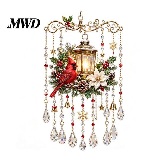 Calming Home Decor for Living Room Christmas Wind Chime, Acrylic Sun Catcher Outdoor Garden Patio Decorative Wall Art Bedroom Decor, Hanging Yard with