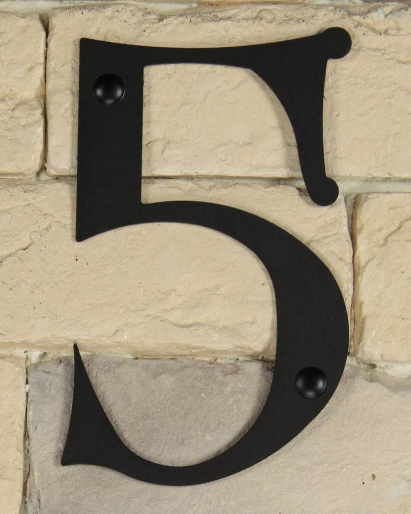 Металлическая цифра Ноль 170x145 мм Черная для Двери Дома Адресный Знак