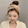 Solid Color Wide Headband Elastic Turban Workout Headband  Women Girl Hair Accessory