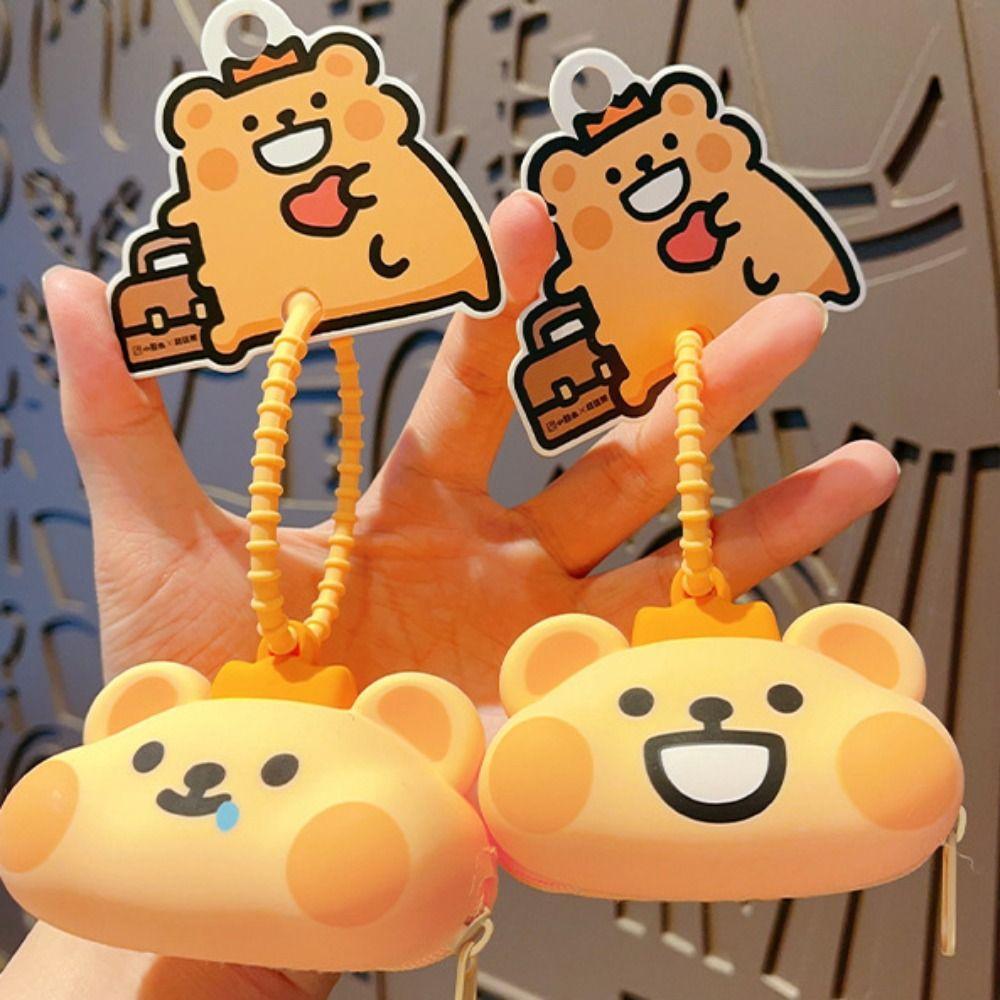 Wallet Mini Silicone Key Bag Key Case Cartoon Earphone Storage Bag Children Girl