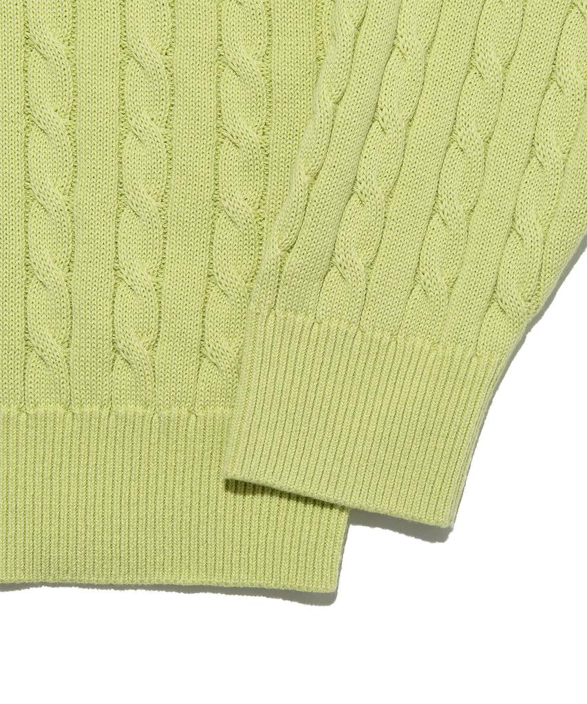 LEE Round Neck Cable Knit Lime