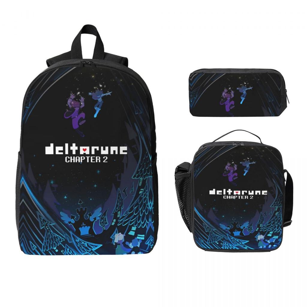 Рюкзак Deltarune для детей, ланч-бокс, пеналы для мальчиков и девочек, школьная сумка, набор для школы