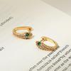 Exquisite Retro Zircon Snake Earrings: Luxury, Versatile Ear Cuffs for Women