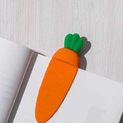 1 шт. креативная мультяшная 3D морковка милая закладка для книг офисные школьные принадлежности забавный подарок