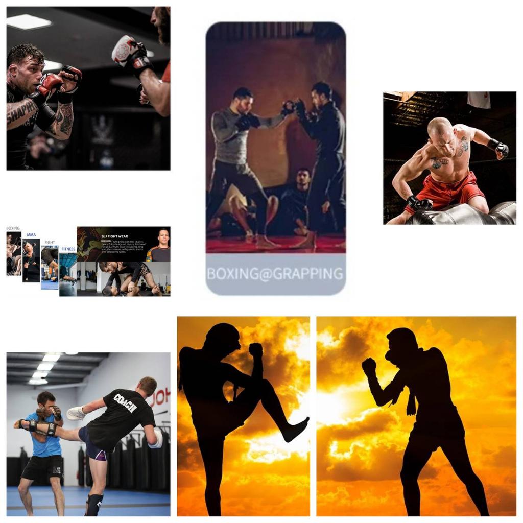 MMA Muay Thai Kickboxing Boxing Shorts Sports Fitness Unisex Men Women Workout Quick Dry Print Elastic Waist Gym Fitness Training