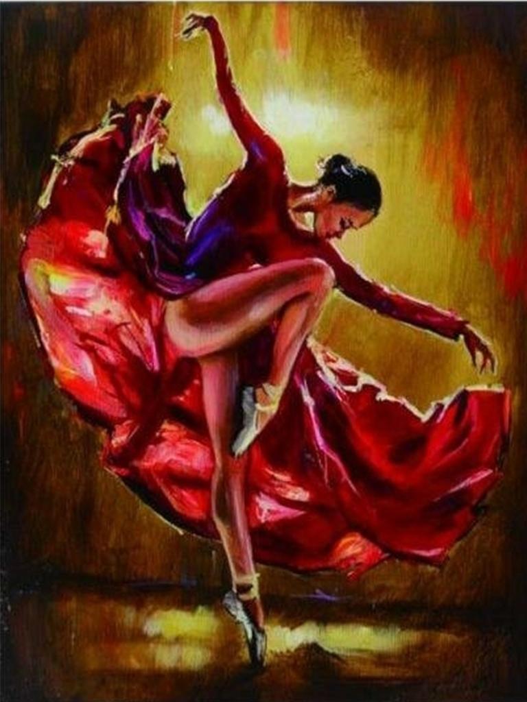 DIY 5D Diamond Painting Ballet Cross Stitch Kit Full Drill Square Embroidery Mosaic Art Picture of Rhinestones Crafts Decor Sale