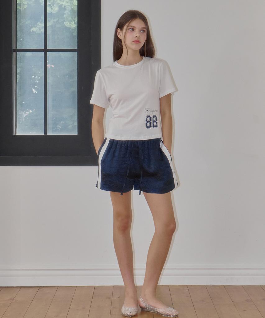 LOSSYROW 88 Varsity Slim Tee White