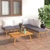 VidaXL Garden Furniture Set 6 Pcs with Cushions Solid Acacia Wood, 54kg