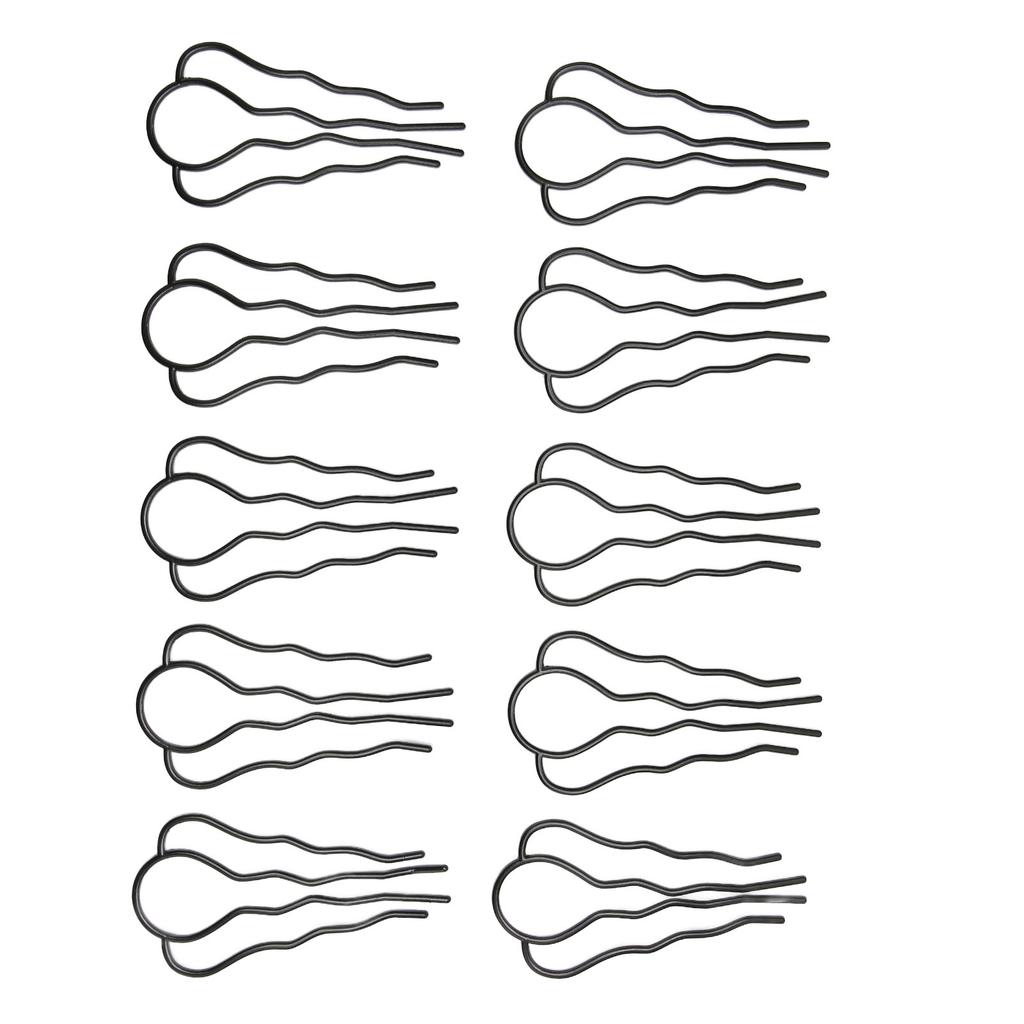 10 Pcs Hair U Shaped Clip Metal Black Coating French Vintage Style U Shaped Hair Pins for Hairstyling