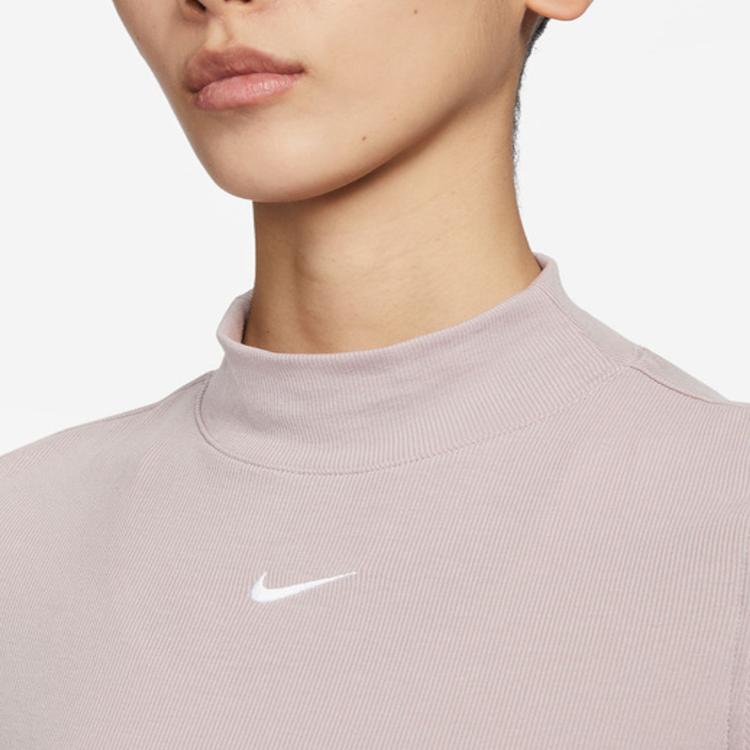 Nike Футболка с длинным рукавом и сплошным логотипом, женские топы, цвет омбре-серый лиловый DV7881-272