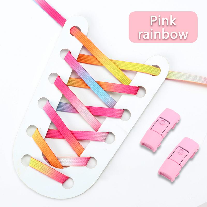 Новые красочные шнурки для обуви без завязок, эластичные шнурки, кроссовки для детей и взрослых, блестящие шнурки без завязок для обуви, аксессуары