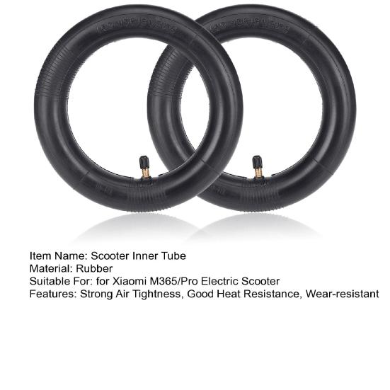 2 Pcs 8.5 Inches Scooter Rubber Inner Tube Explosion-Proof Pressure-Resistant Thickened Inflatable Straight Valve Inner Tube for Xiaomi