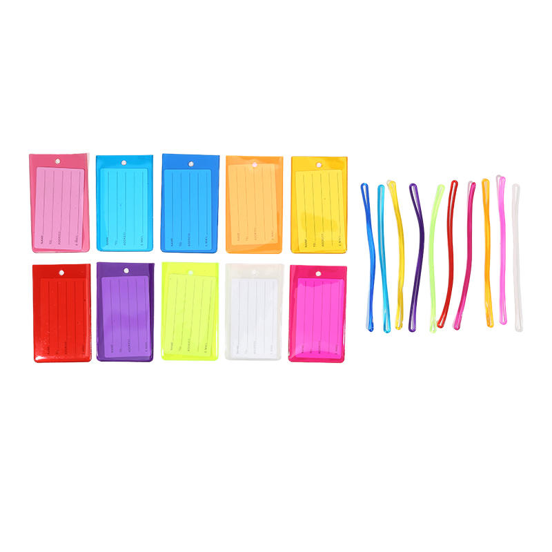 Colorful PVC Cute Luggage Tag Soft Suitcase Luggage Label Card Travel Luggage Tag Bag Tags Id Card Holder Travel Accessorie