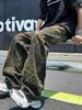 Мужские модные прямые джинсы с американским леопардовым принтом - Стильные повседневные брюки на весну/осень