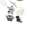 Life Is Better with Cats Enamel Pin Custom Cat Fish Coffee Brooches Shirt Lapel Bag Cute Animal Badge Jewelry Gift for Kids
