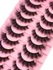 NEW 10 Pairs Cat Eye Lashes Fluffy Faux Mink Lashes 8D Wispy Lashes Pack Dramatic Long Thick Volume Eyelashes False Eyelas