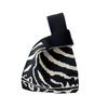Versatile Zebra Pattern Knitted Tote: Large Capacity & Stylish Shoulder Handbag