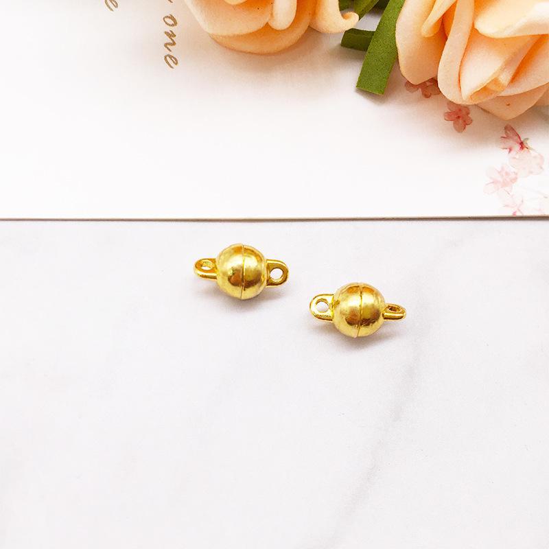 Золотая цилиндрическая магнитная пряжка для самодельных украшений ручной работы - пряжка для соединения ожерелья и браслета