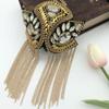 Брошь-наплечник с бахромой из страз, украшение для плеча, театральный нарукавник, косплей