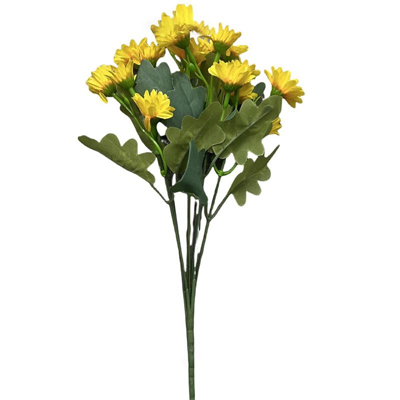 Artificial Sunset Mums Flower UV Resistant Outdoor Fall Decor Waterproof Windproof Never Faded for Garden Porch Decor All Season