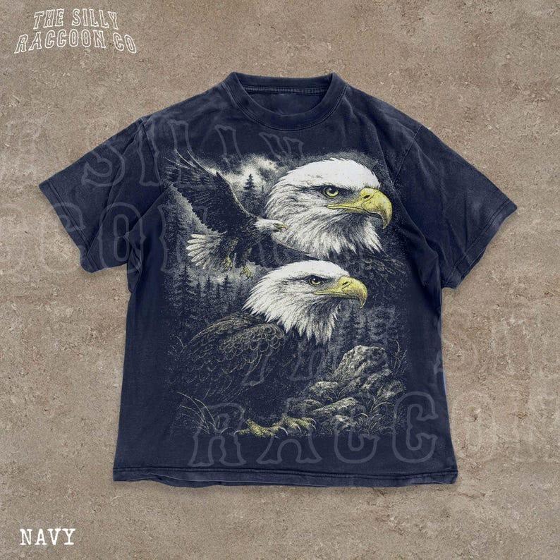 Vintage Eagle Graphic Shirt Unisex Distressed Tee Full Size S3XL Unisex T-Shirt