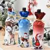 New Year Christmas Wine Bottle Dust Cover Bag Santa Claus Noel Dinner Table Decor Christmas Decorations for Home