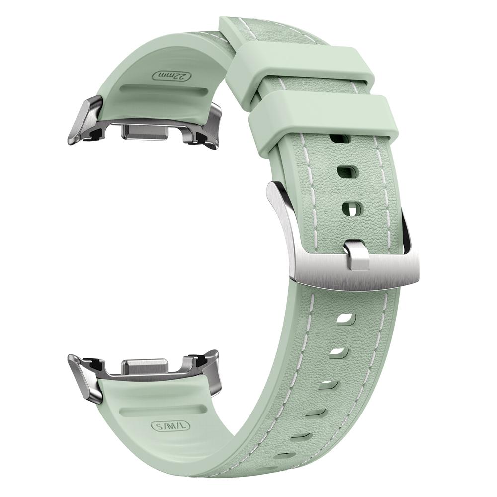 Silicone+Leather Hybrid Band For Samsung Galaxy Watch 8 Classic 46mm Sports Strap For Watch 8 44mm 40mm Bracelet Watchbands