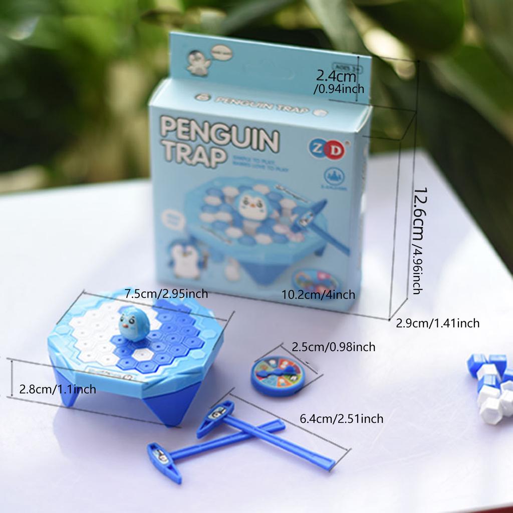 Small Ice Breaking Penguin Toy Tabletop Puzzle Game Rescue Penguin Knocking Ice Game Funny Desktop Game Enduring
