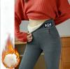 Winter Women Leggings Solid Warm Leggings Thicken Lambwool Hight Waist Fleece Keep Butt Lift High Stretchy Walking Pants Pocket
