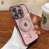 New Fashion Bling Rhinestone Case For iPhone 15 11 12 13 14 Pro Max Plus Magsafe Magnetic Wireless Charging Clear Glitter Cover