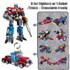 Non-Toxic 769Pcs 8 In 2 Optimus Warrior Building Blocks Children Toys Deformation Robot Vehicle Moc Bricks Models Assembly Toys Gifts Set