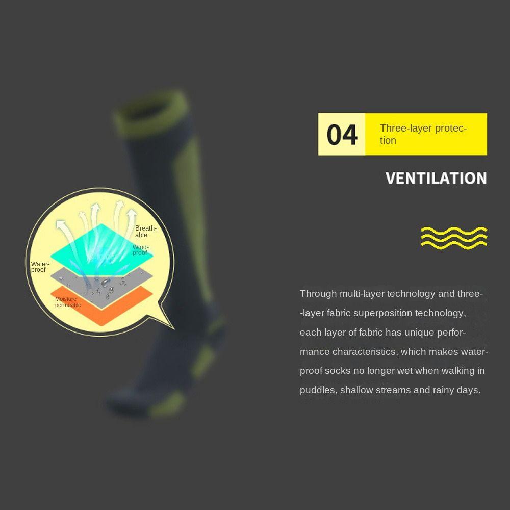 Дышащие Водонепроницаемые Носки для Пешего Туризма, Кемпинга, Высокие Гольфы до Колена, Снежные Теплые Носки, Зимние Теплые