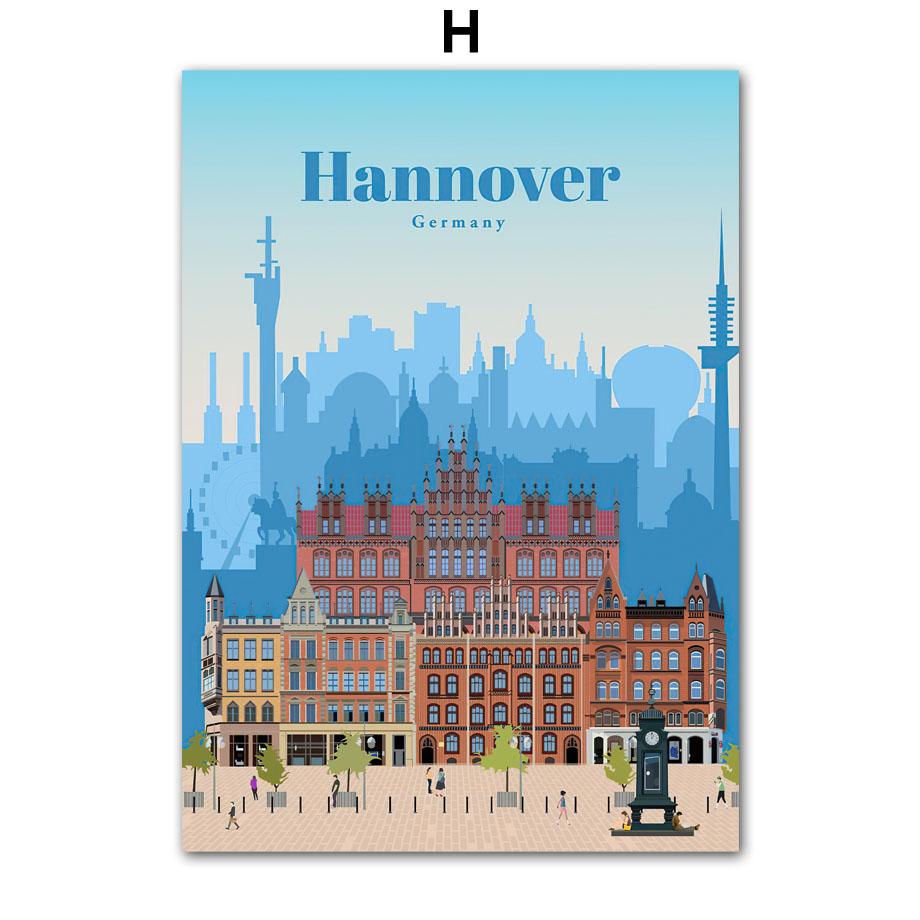 Настенная картина на холсте Берлин Германия путешествия карта города плакаты на скандинавскую тему и принты украшения дома настенные панно для гостиной