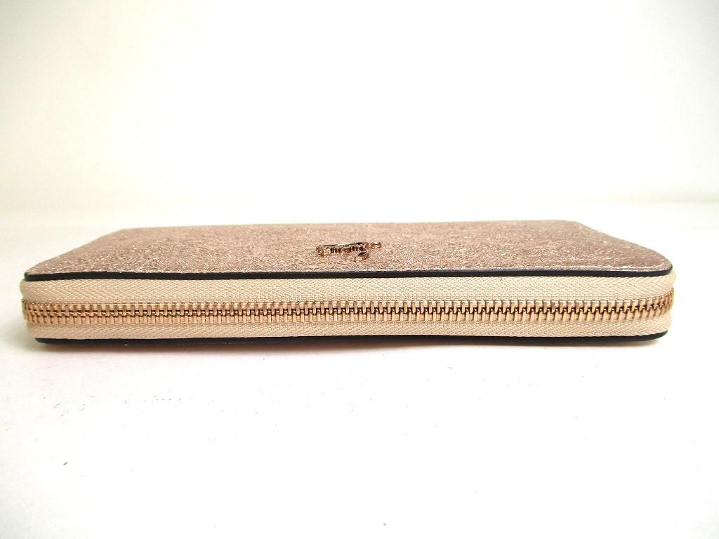 Authentic Christian Louboutin Panettone Rose Gold Leather Round Zip Wallet #a376 Open box