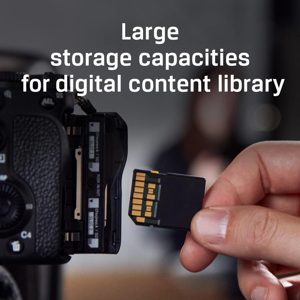 Kingston 256GB SD Memory Card Up To 280MB/s U3 V60 SDXC 128GB/512GB Full 4K Ultra HD Professional UHS-II Ultimate Speeds Cinema Cameras SD Card SDR2V6