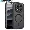 KEYSION Магнитный чехол для телефона для Xiaomi POCO M8 Pro 5G Силикон+ПК Матовый полупрозрачный Ударопрочная задняя крышка для POCO M8 5G