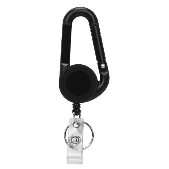 Badge Holder with Carabiner Clip Lightweight Portable Widely Used Heavy-Duty Retractable Badge Clip Key Holder