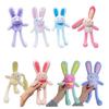 Пасхальная игрушка-кролик-выдвижной кролик 11,4 дюйма, плюшевый брелок в виде кролика, забавная выдвижная подвеска в виде кролика, интерактивная красочная мягкая игрушка для дней рождения
