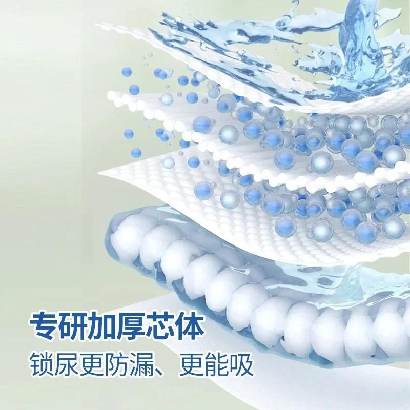 Большой размер Подгузники-трусы для взрослых Уход за пожилыми Сильное впитывание Санитарные штаны Герметичные Одноразовые штаны при недержании