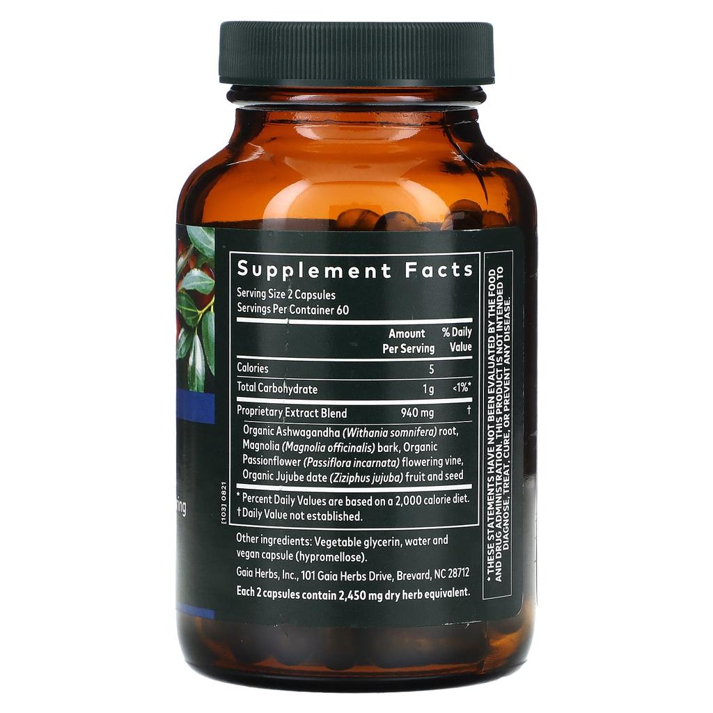 Gaia Herbs, SleepThru, Растительные Жидкие Фито-Капсулы, 120 Таблеток