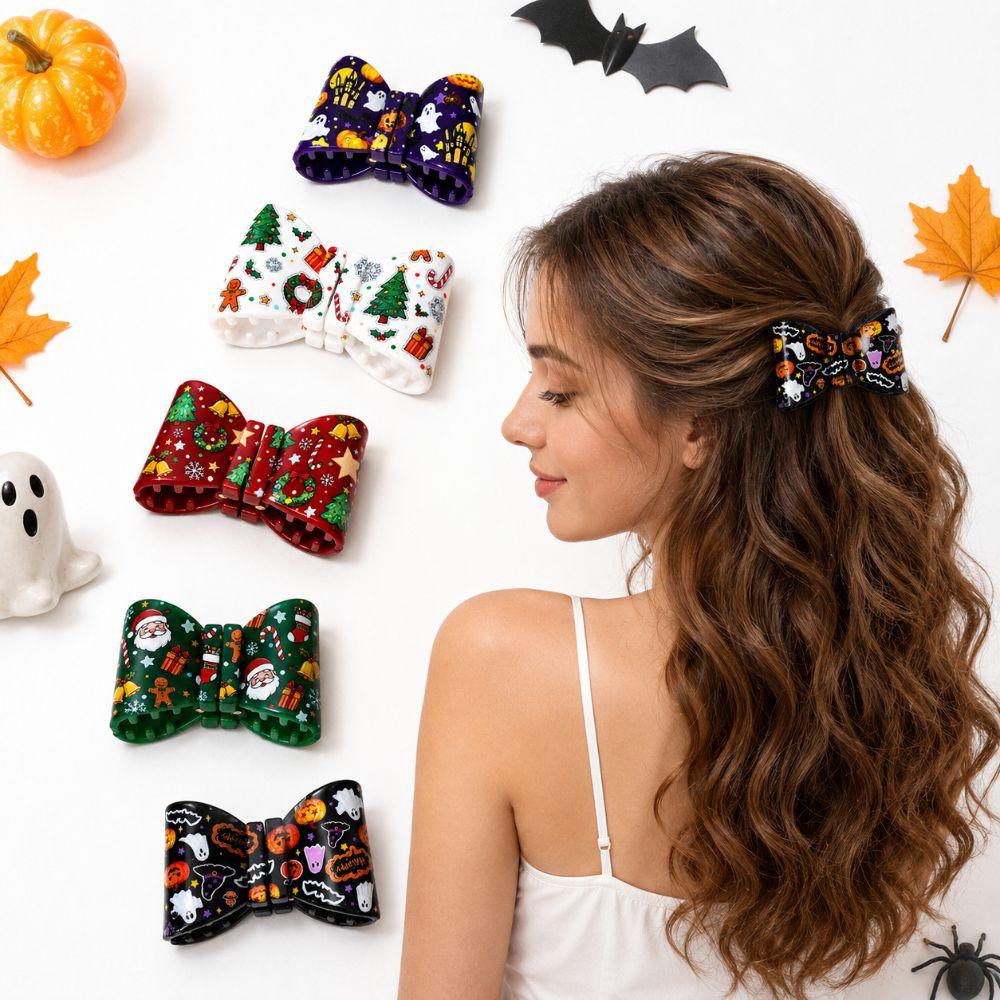 Halloween Christmas Magnetic Hair Clips Magnetic Closure Hair Styling Clips Women Hair Decor