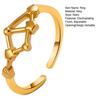 Student Ring Electroplated Finish Adjustable Opening Design Star Symbol Ring Couple Matching Ring Alloy Jewelry Gift