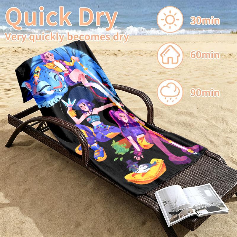 Kpop demon hunters Beach towels also serve as bath towels summer essential a musthave for the outdoors the beach and the pool