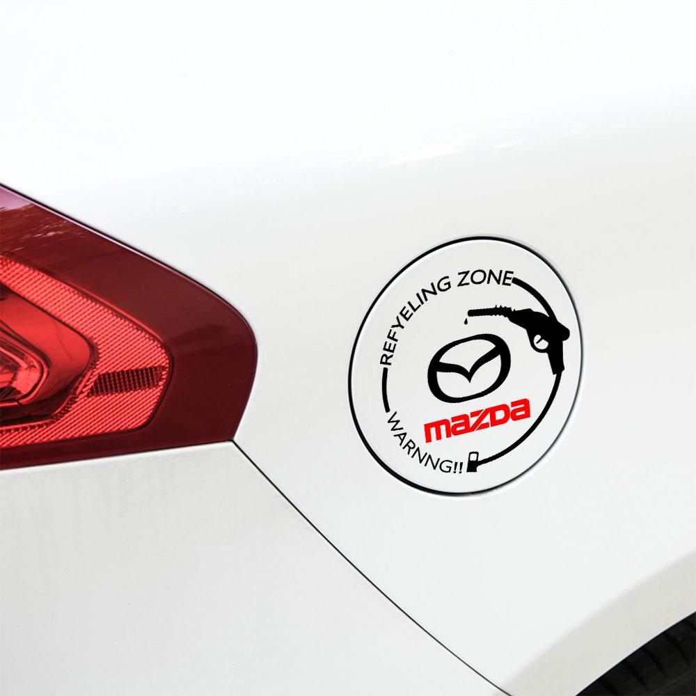 Car Fuel Tank Cap Decoration Sticker Auto Exterior Decals For Mazda 3 2 6 CX30 CX5 CX3 CX60 GL MX-3 MX-5 CX30 Skyactiv Angksela bb1