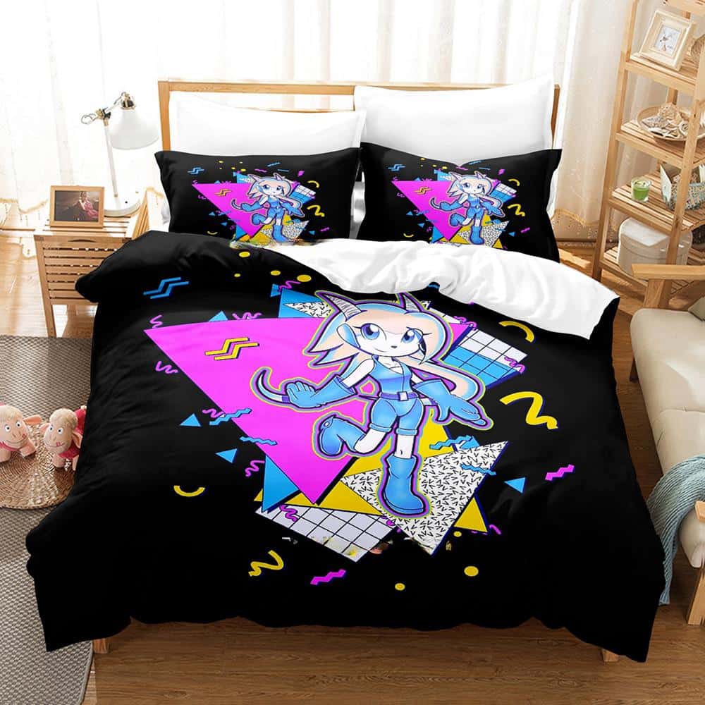 New Game Freedom Planet Bedding Set Duvet Cover Comforter Bed Set Quilt Cover Pillowcase King Queen Twin Size Boys Girls Adult