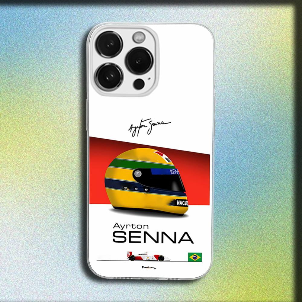 Чехол для телефона A-Ayrton Senna для iPhone 16,15,14,13,12,11 Plus,Pro,Max,XR,XS,Plus,SE,Mini Прозрачный Мягкий Чехол